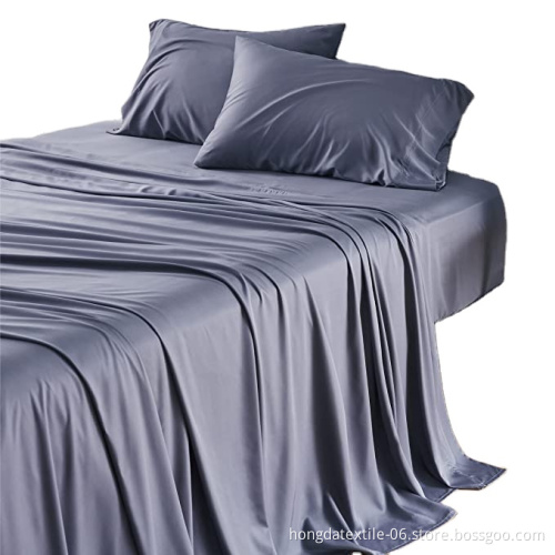 Sustainable Eucalyptus Lyocell Flat Bed Sheet - European Standard Vegan Silk Quality